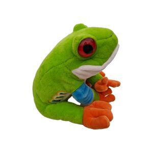 NEW Wild Republic Plush Soft Green Tree Frog Stuffed Animal Toy NWT 13"